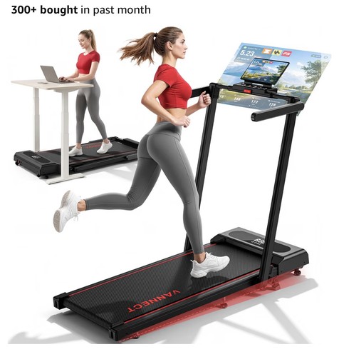 Folding treadmill with - in,