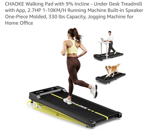 Walking pad treadmill - walking, home